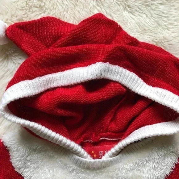 Christmas  Santa Hooded Sweater Toddler Size 2T - Picture 7 of 16